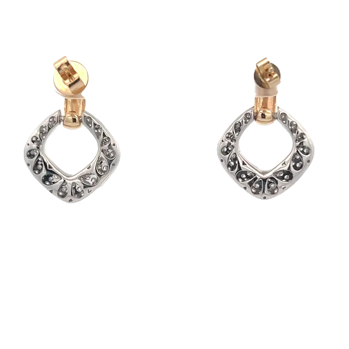 Earrings YaninaCo Jewelry Pave Rhombus Shape Earrings