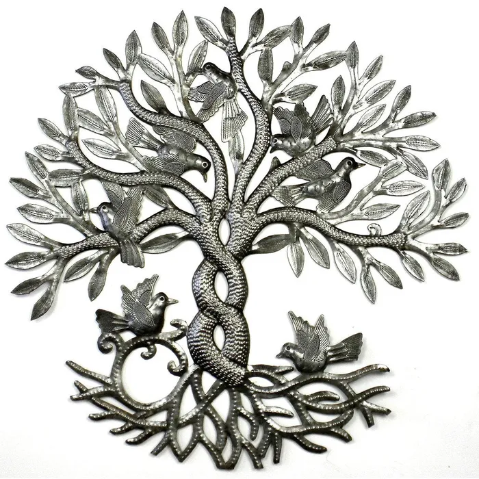 Entwined 24 Tree of Life Wall Art made from Steel Drums Fair Trade Haiti Global Crafts Necklaces Entwined 24 Tree of Life Wall Art made from Steel Drums Fair Trade Haiti Global Crafts Necklaces