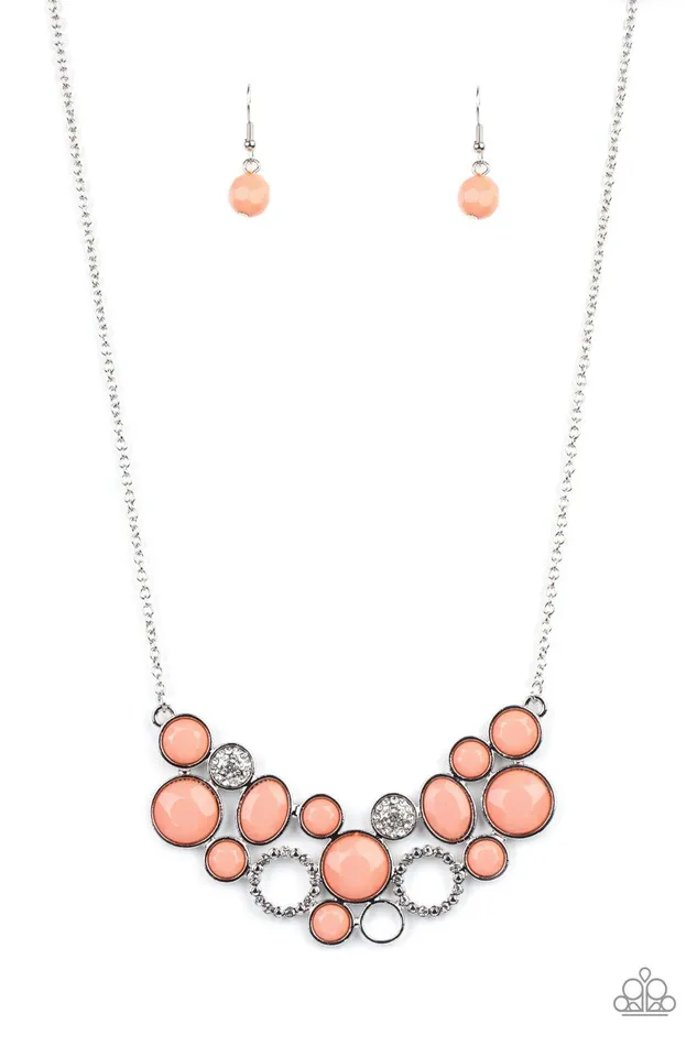 Extra Eloquent Orange Necklace Jewelry by Bretta Paparazzi Accessories Necklaces