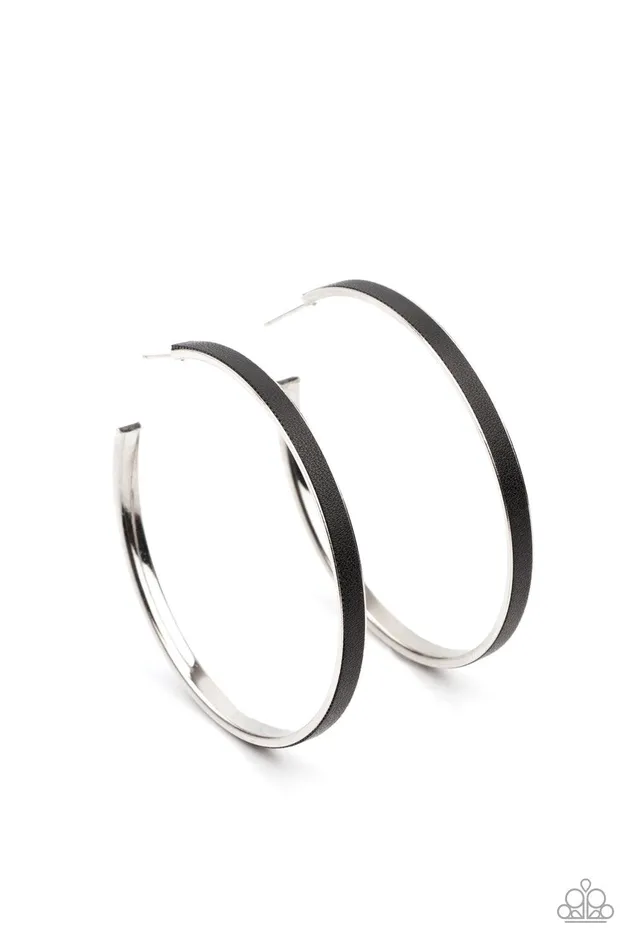 Fearless Flavor Black Earrings Jewelry by Bretta Paparazzi Accessories Earrings