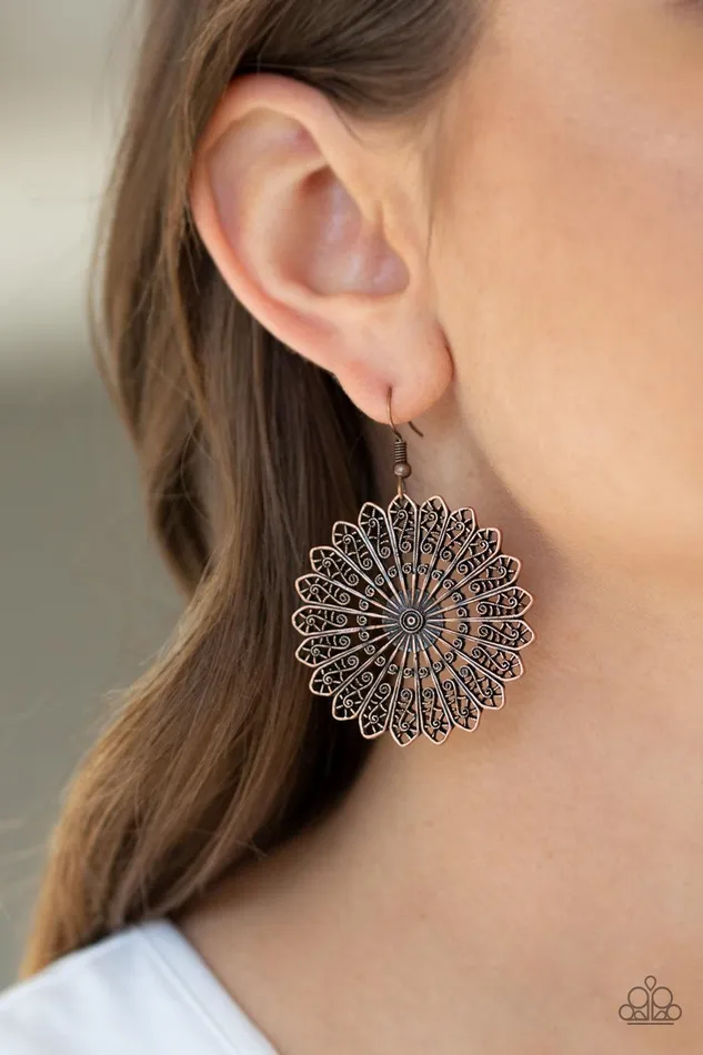 Globetrotting Guru Copper Earrings Jewelry by bretta Paparazzi Accessories Earrings Globetrotting Guru Copper Earrings Jewelry by bretta Paparazzi Accessories Earrings