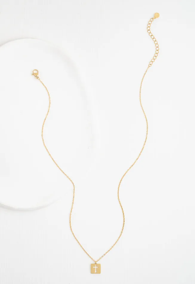 Gold Cross Cutout Necklace Give Freedom to Women Starfish Project Necklaces
