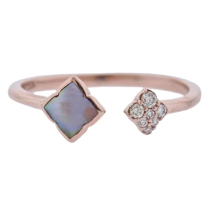 Kabana Rings Kabana Rose Gold Mother of Pearl Diamond Ring