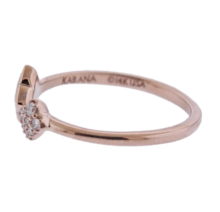 Kabana Rings Kabana Rose Gold Mother of Pearl Diamond Ring