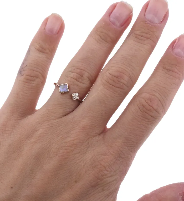 Kabana Rings Kabana Rose Gold Mother of Pearl Diamond Ring