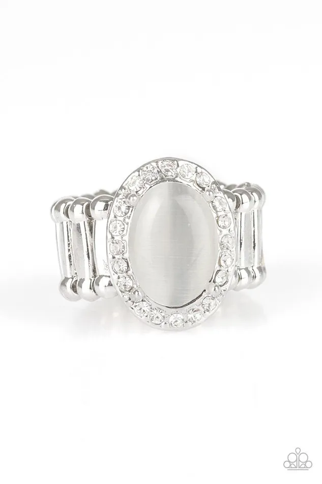 Laguna Luxury White Ring Jewelry by Bretta Paparazzi Accessories Rings