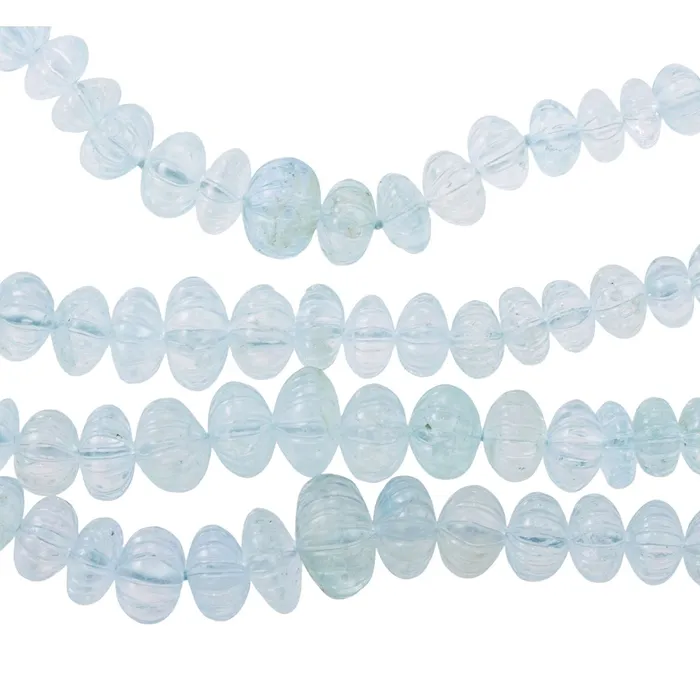 Mario Buccellati Gold Diamond Aquamarine Bead Necklace Buccellati Necklaces
