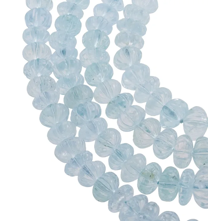 Mario Buccellati Gold Diamond Aquamarine Bead Necklace Buccellati Necklaces