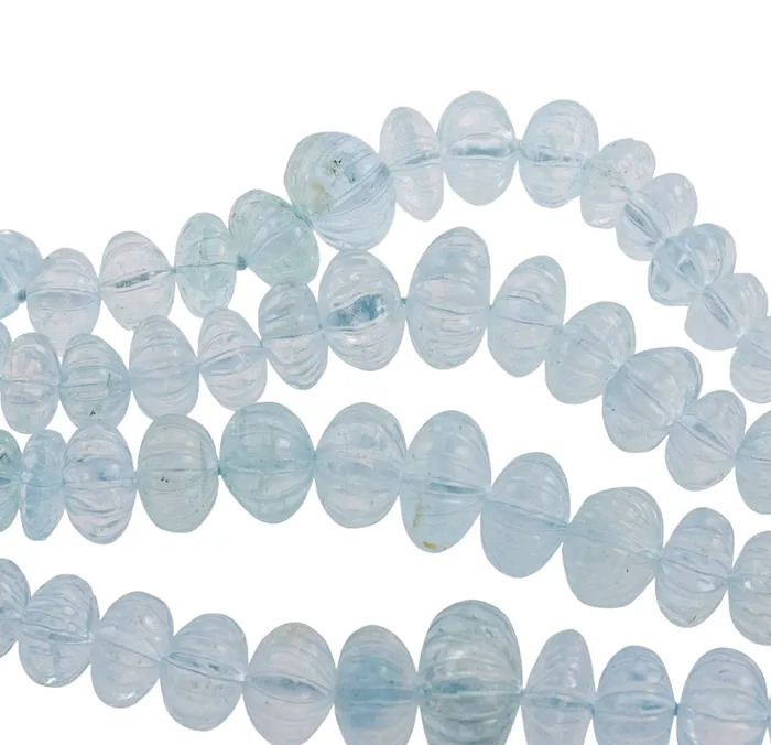 Mario Buccellati Gold Diamond Aquamarine Bead Necklace Buccellati Necklaces