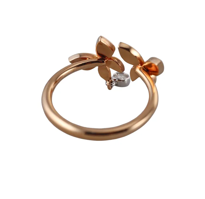 Mimi Milano Rings Mimi Milano Farfalla Diamond 18k Rose Gold Butterfly Ring