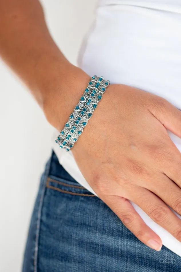Modern Magnificence Blue Bracelet Jewelry by Bretta Paparazzi Accessories Bracelets Modern Magnificence Blue Bracelet Jewelry by Bretta Paparazzi Accessories Bracelets
