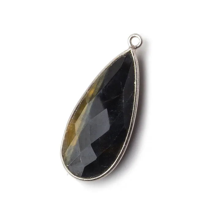 Necklaces Beadsofcambaycom 29x13mm Silver 925 Bezel Gold Black Tigers Eye faceted Pear Pendant 1 piece Necklaces Beadsofcambaycom 29x13mm Silver 925 Bezel Gold Black Tigers Eye faceted Pear Pendant 1 piece