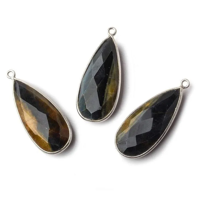 Necklaces Beadsofcambaycom 29x13mm Silver 925 Bezel Gold Black Tigers Eye faceted Pear Pendant 1 piece Necklaces Beadsofcambaycom 29x13mm Silver 925 Bezel Gold Black Tigers Eye faceted Pear Pendant 1 piece