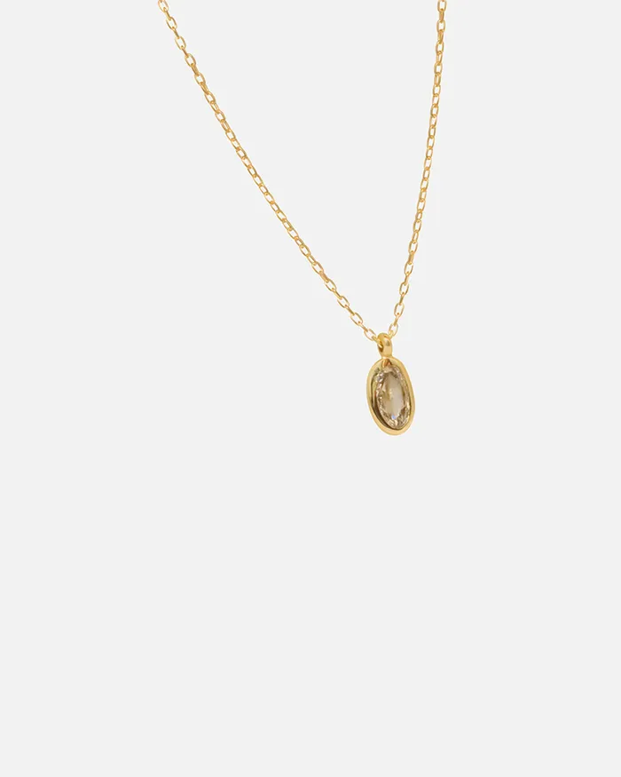 Necklaces Fitzgerald Jewelry Oval Rose Cut Diamond Pendant Necklaces Fitzgerald Jewelry Oval Rose Cut Diamond Pendant