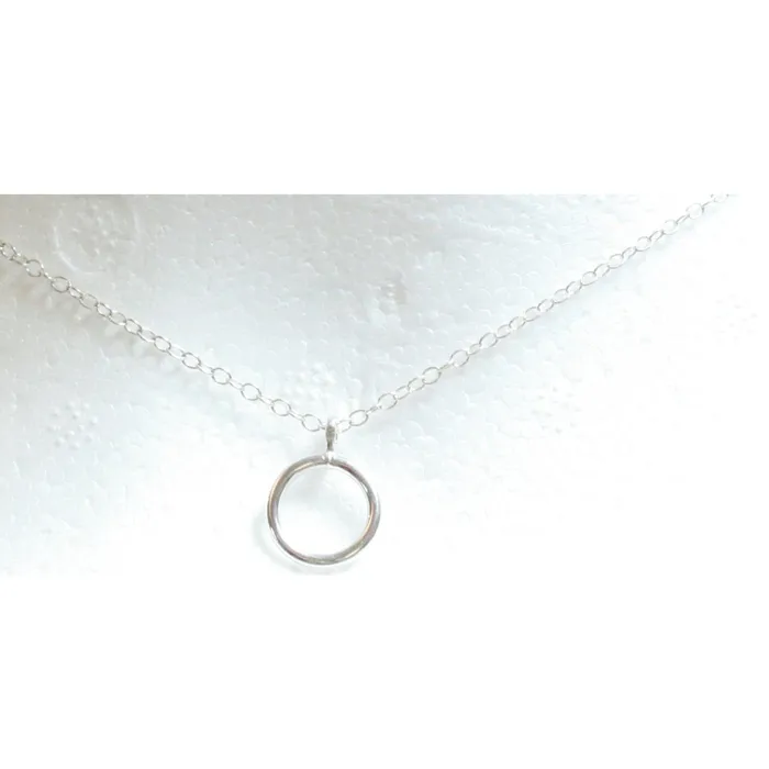 Necklaces Handmade Sterling Silver Day Collar with Discreet Petite Necklace and O Ring Versatile Unisex Design Erosmoon Necklaces Handmade Sterling Silver Day Collar with Discreet Petite Necklace and O Ring Versatile Unisex Design Erosmoon