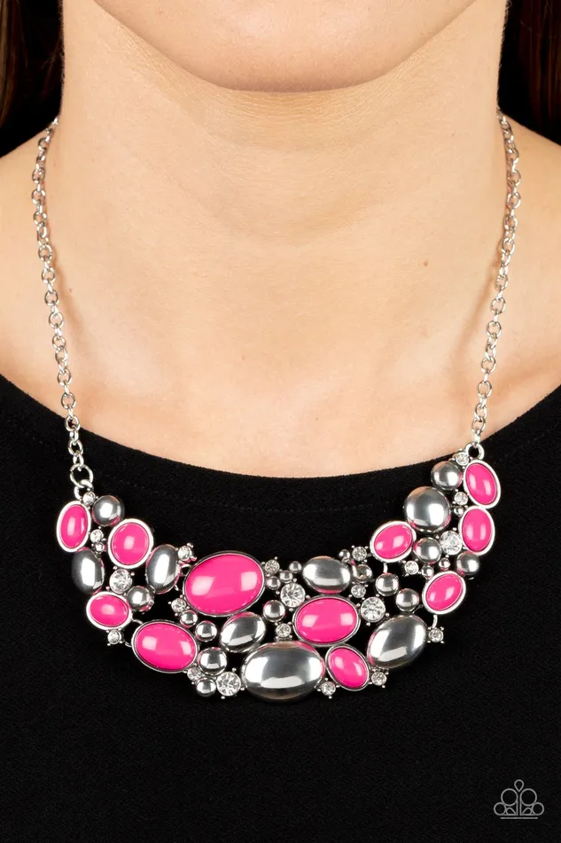 Necklaces Paparazzi Accessories Contemporary Calamity Pink Necklace Jewelry by Bretta Necklaces Paparazzi Accessories Contemporary Calamity Pink Necklace Jewelry by Bretta