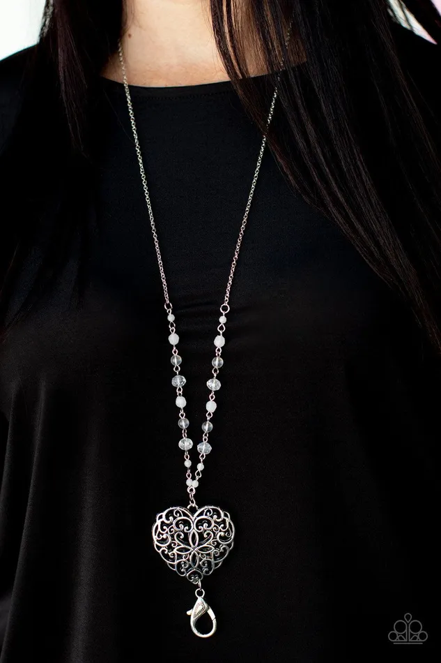 Necklaces Paparazzi Accessories Doting Devotion White Necklace Jewelry by Bretta Necklaces Paparazzi Accessories Doting Devotion White Necklace Jewelry by Bretta