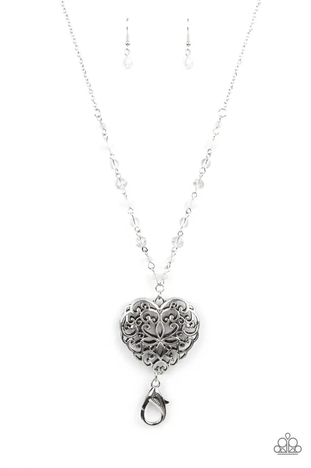 Necklaces Paparazzi Accessories Doting Devotion White Necklace Jewelry by Bretta