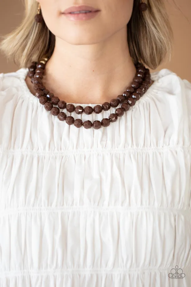 Necklaces Paparazzi Accessories Greco Getaway Brown Necklace Jewelry by Bretta
