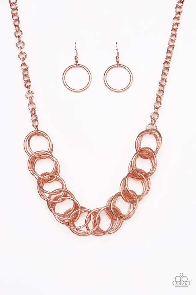 Necklaces Paparazzi Accessories Heavy Metal Hero Copper Necklace Jewelry by Bretta