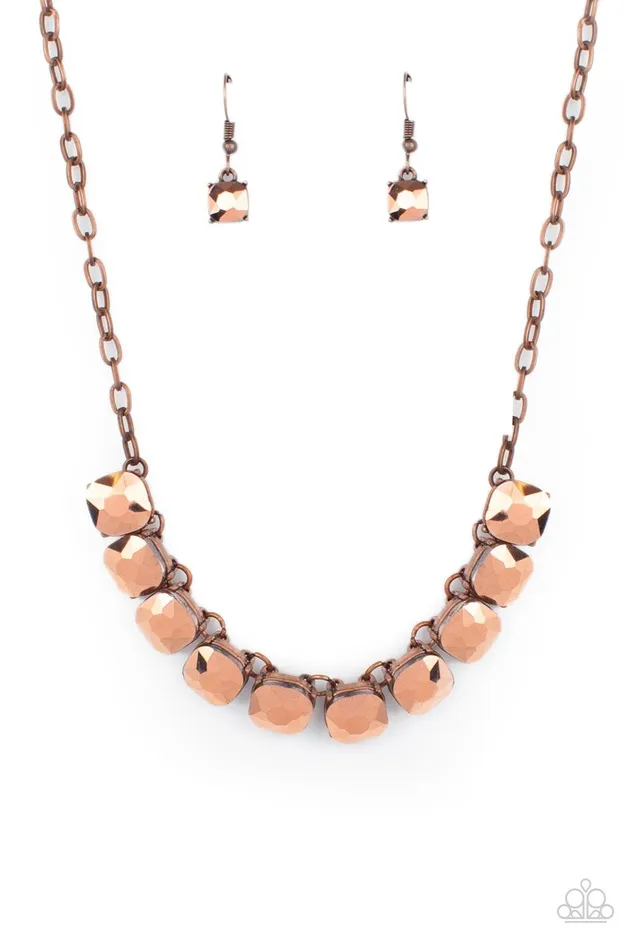Necklaces Paparazzi Accessories Radiance Squared Copper Necklace Jewelry by Bretta