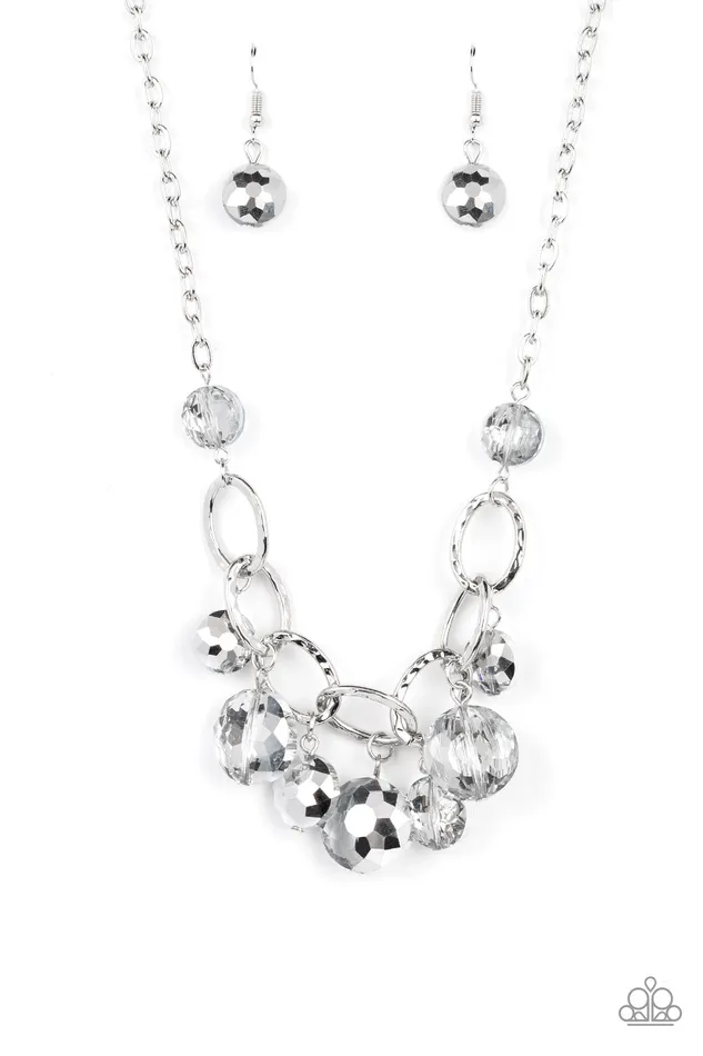 Necklaces Rhinestone River Silver Necklace Jewelry by Bretta Paparazzi Accessories