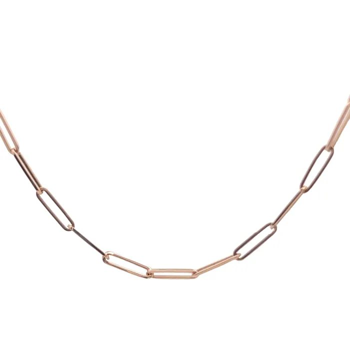 Necklaces Rose Gold Paperclip Chain YaninaCo Jewelry