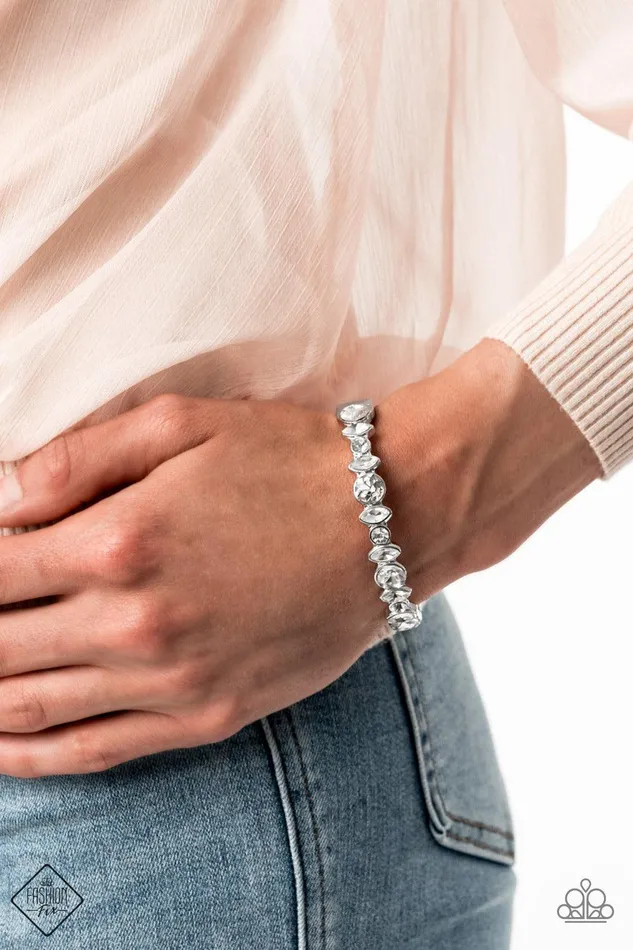 Paparazzi Accessories Bracelets BLING Them To Their Knees White Bracelet Jewelry By Bretta Paparazzi Accessories Bracelets BLING Them To Their Knees White Bracelet Jewelry By Bretta