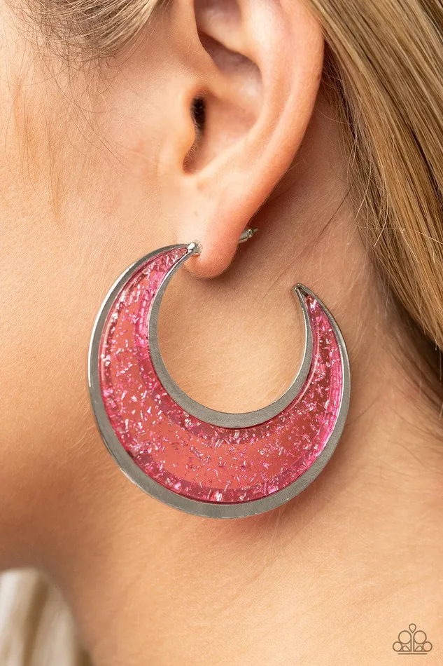 Paparazzi Accessories Charismatically Curvy Pink Earrings Jewelry by Bretta Earrings Paparazzi Accessories Charismatically Curvy Pink Earrings Jewelry by Bretta Earrings