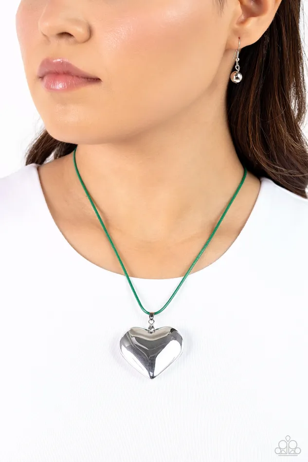 Paparazzi Accessories Devoted Daze Green Necklace Jewelry by Bretta Necklaces