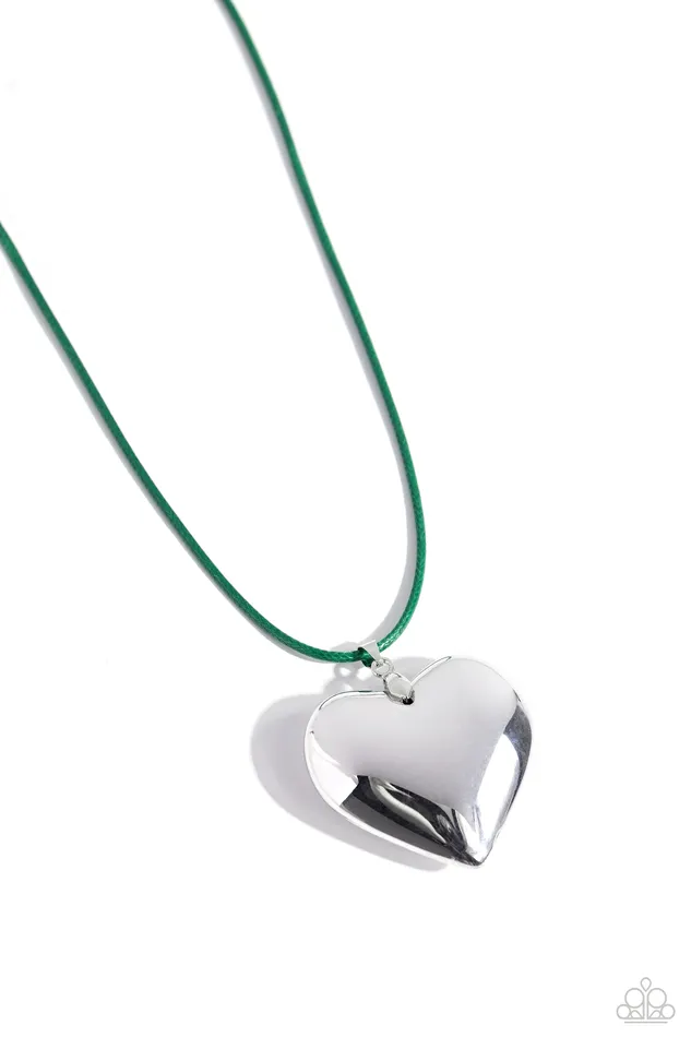 Paparazzi Accessories Devoted Daze Green Necklace Jewelry by Bretta Necklaces