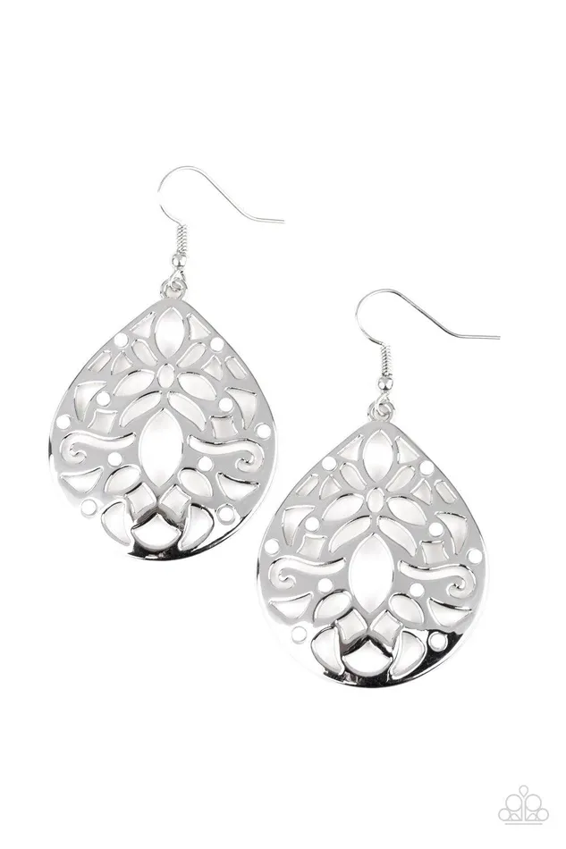 Paparazzi Accessories Earrings Casually Coachella White Earrings Jewelry by Bretta