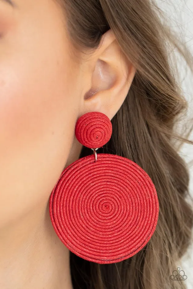 Paparazzi Accessories Earrings Circulate The Room Red Earrings Jewelry by Bretta Paparazzi Accessories Earrings Circulate The Room Red Earrings Jewelry by Bretta