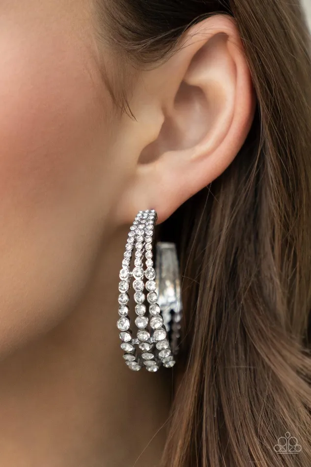 Paparazzi Accessories Earrings Cosmopolitan Cool White Earrings Jewelry by Bretta Paparazzi Accessories Earrings Cosmopolitan Cool White Earrings Jewelry by Bretta