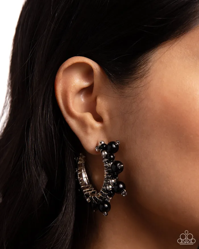 Paparazzi Accessories Earrings Elite Expense Black Earrings Jewelry by Bretta