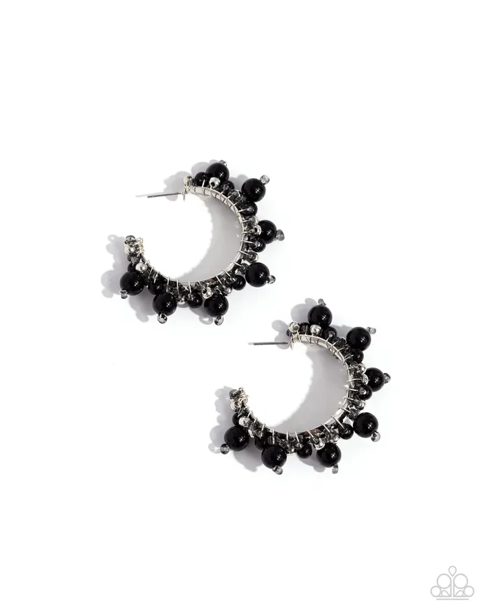Paparazzi Accessories Earrings Elite Expense Black Earrings Jewelry by Bretta
