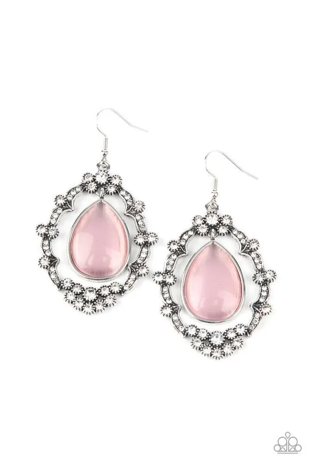 Paparazzi Accessories Earrings Icy Eden Pink Earrings Jewelry By Bretta