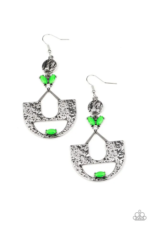 Paparazzi Accessories Earrings Modern Day Mecca Green Earrings Jewelry by Bretta