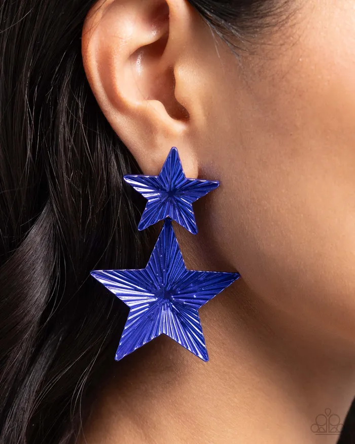Paparazzi Accessories Earrings Patriotic Promise Blue Earrings Jewelry by Bretta Paparazzi Accessories Earrings Patriotic Promise Blue Earrings Jewelry by Bretta