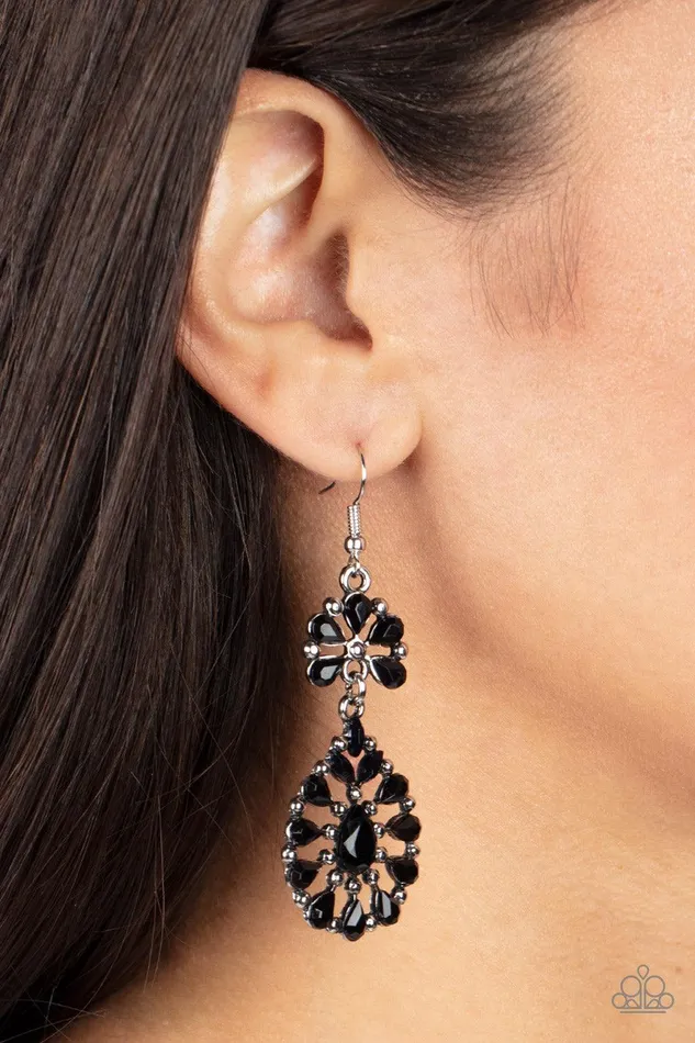 Paparazzi Accessories Earrings Posh Palooza Black Earrings Jewelry by Bretta