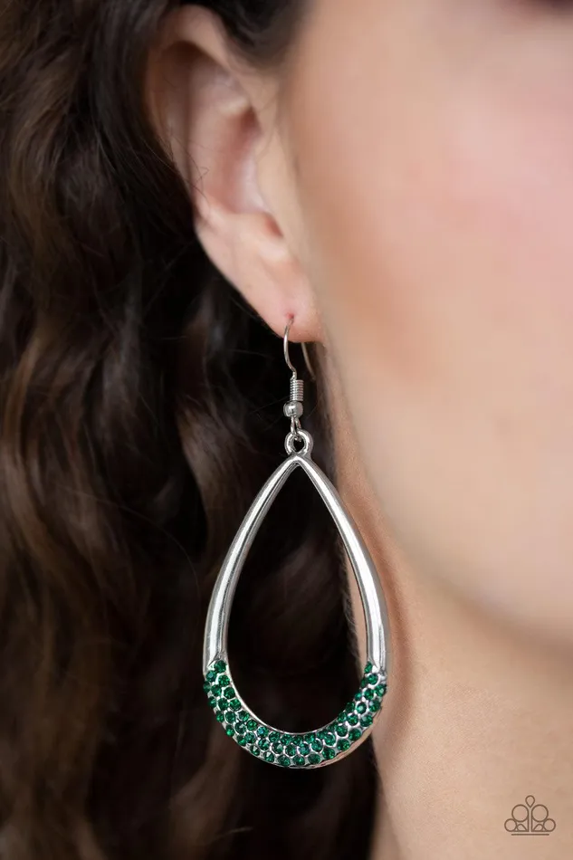 Paparazzi Accessories Earrings Take A Dip Green Earrings Jewelry by Bretta