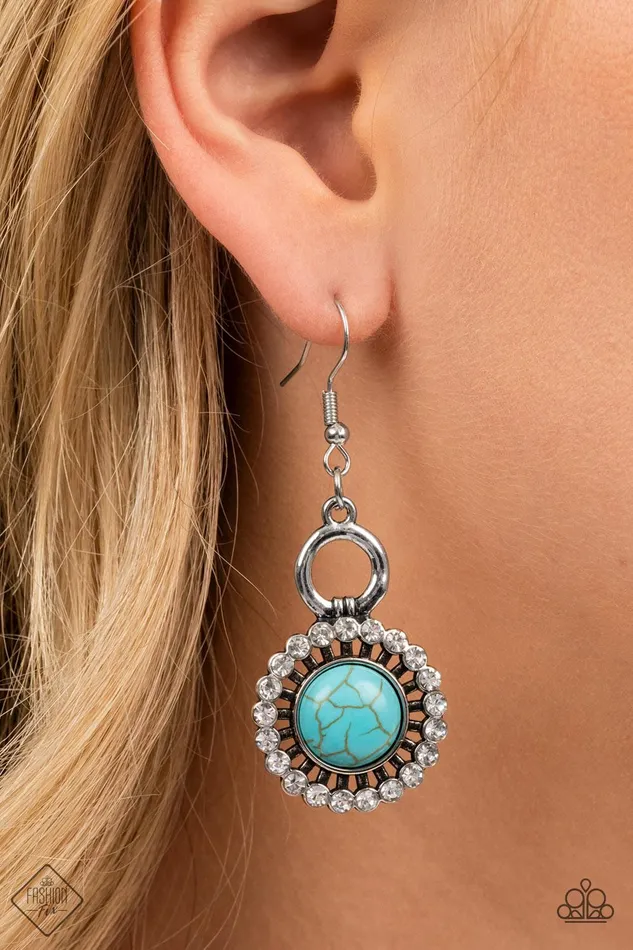 Paparazzi Accessories Mojave Mogul Blue Earrings Jewelry by Bretta Earrings