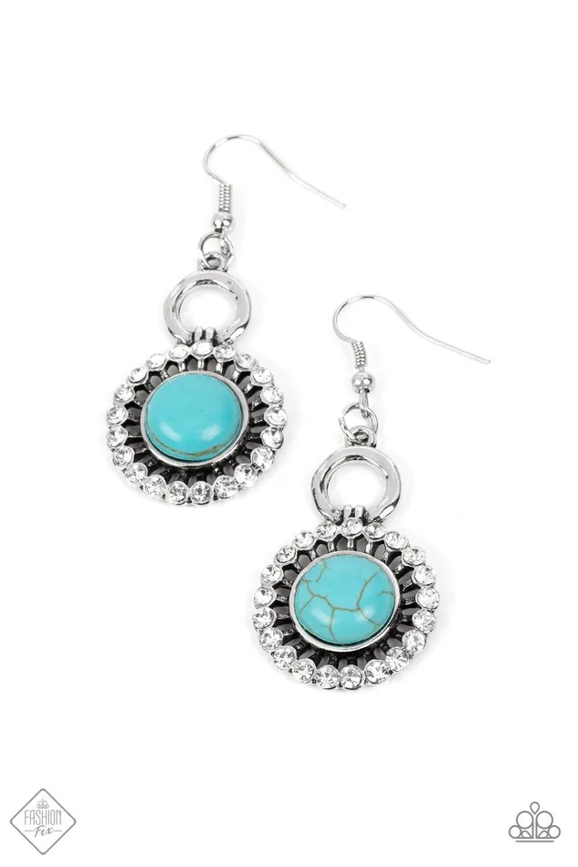 Paparazzi Accessories Mojave Mogul Blue Earrings Jewelry by Bretta Earrings