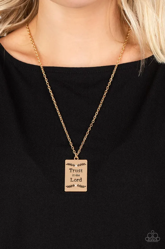 Paparazzi Accessories Necklaces All About Trust Gold Necklace Jewelry by Bretta