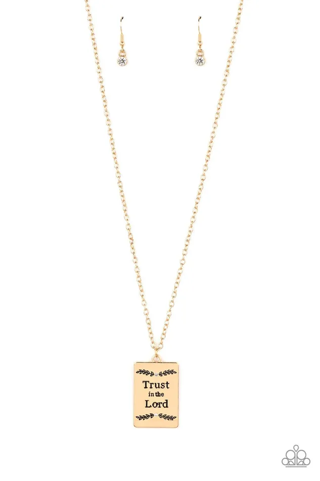 Paparazzi Accessories Necklaces All About Trust Gold Necklace Jewelry by Bretta