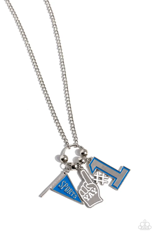 Paparazzi Accessories Necklaces Cheering Section Blue Necklace Jewelry by Bretta