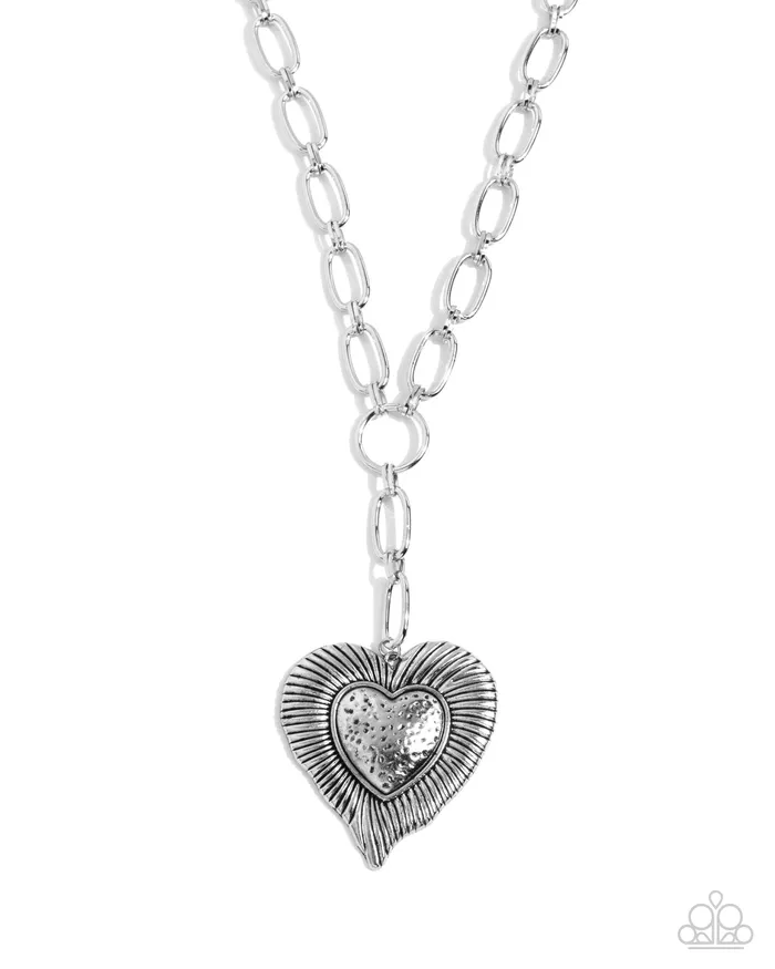 Paparazzi Accessories Necklaces High Fidelity Silver Heart Necklace Jewelry by Bretta