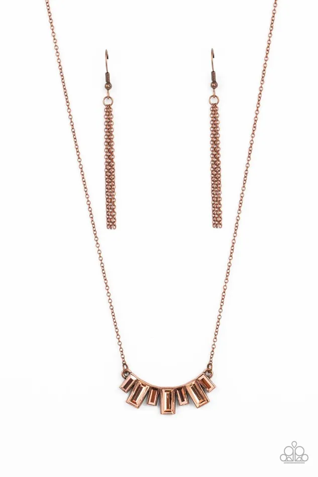 Paparazzi Accessories Necklaces Hype Girl Glamour Copper Necklace Jewelry by Bretta