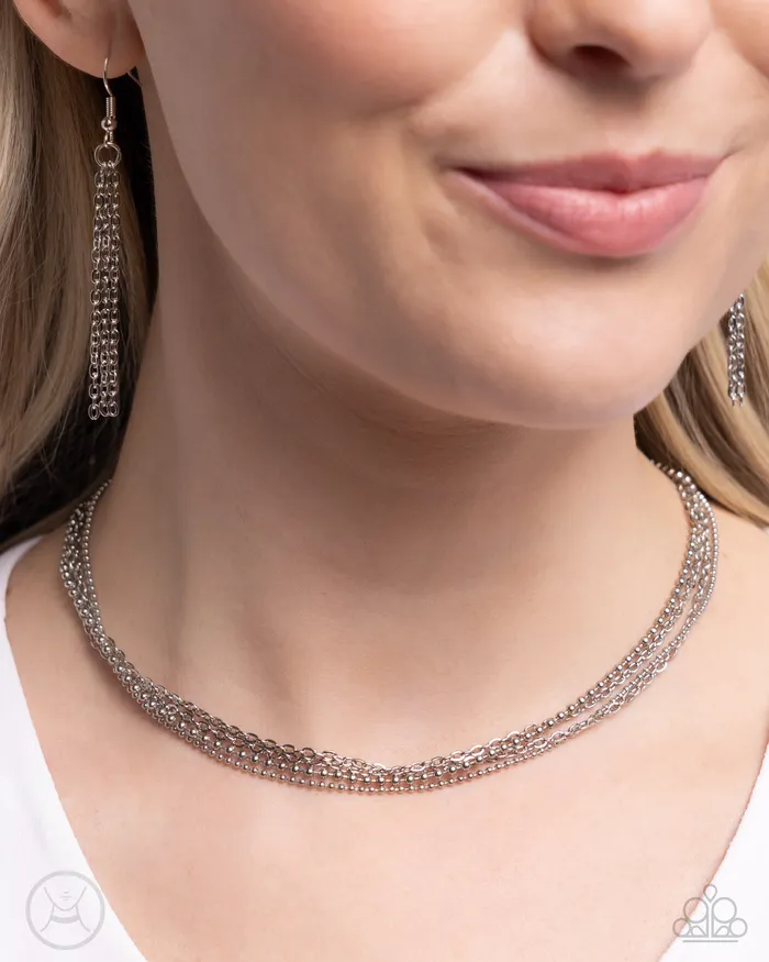 Paparazzi Accessories Necklaces Industrial Independence Silver Necklace Jewelry by Bretta Paparazzi Accessories Necklaces Industrial Independence Silver Necklace Jewelry by Bretta