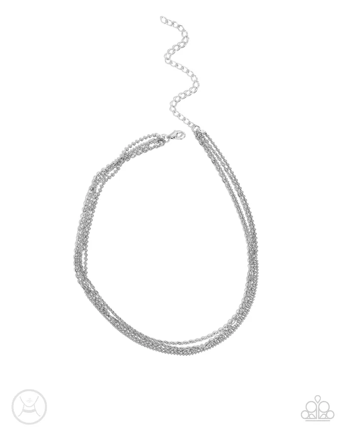Paparazzi Accessories Necklaces Industrial Independence Silver Necklace Jewelry by Bretta
